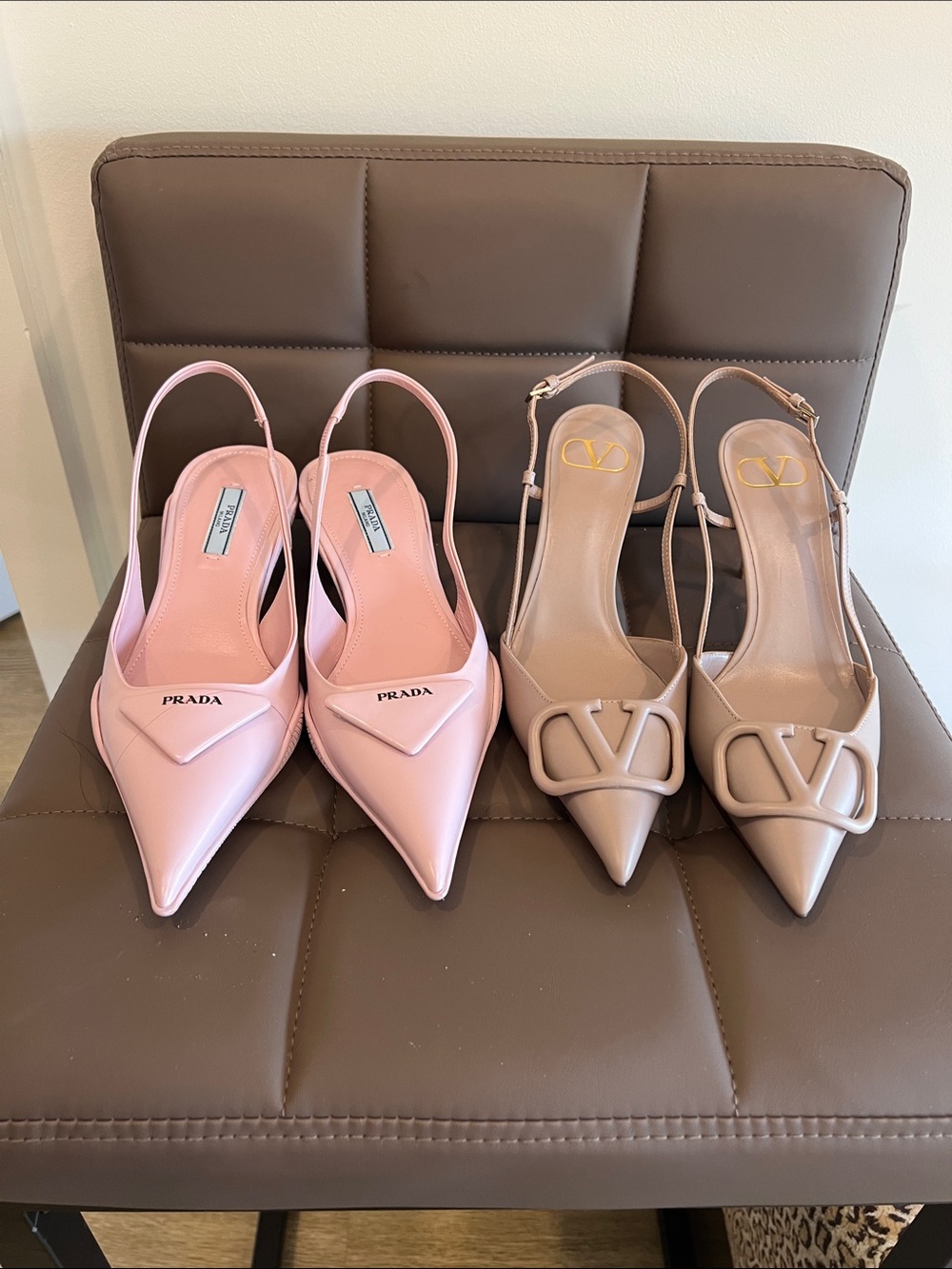 PRADA + VALENTINO Slingback Heels Bundle | Pink & Nude Pointed Pumps